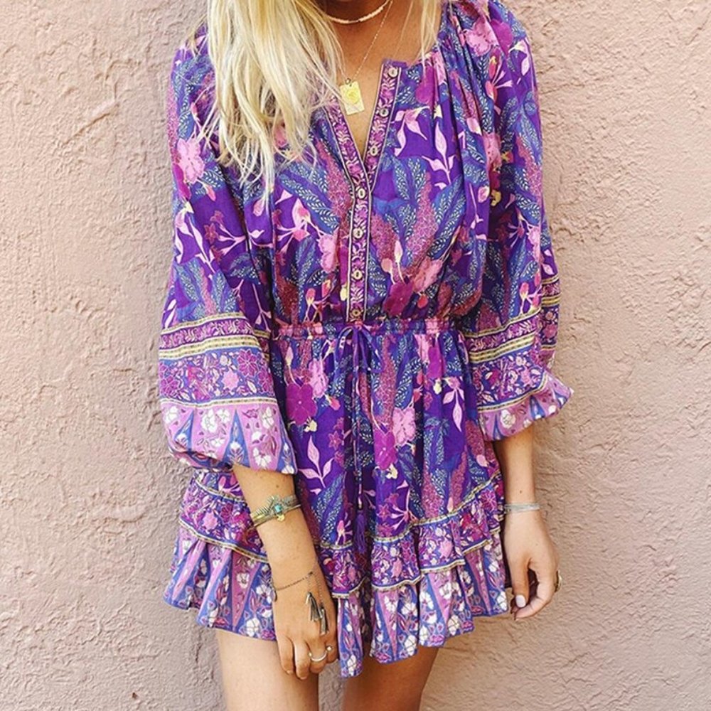 Spell Bianca Long Sleeve Play Dress - M